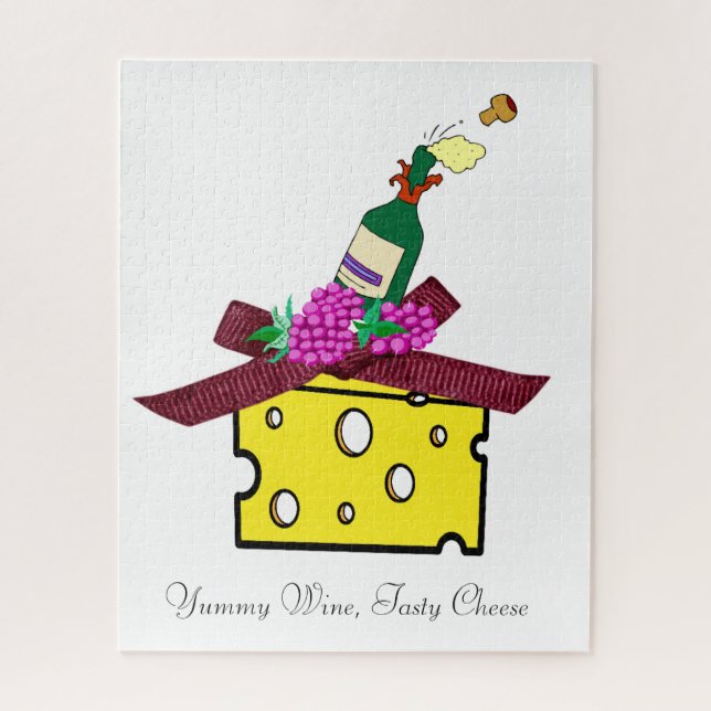 Puzzles Wine Cheese  (Vertical)