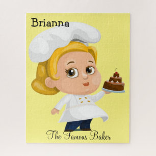 Puzzles Yellow Baker Bakery Cupcake