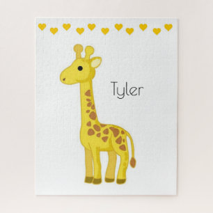 Puzzles Yellow Giraffe Yellow Hearts