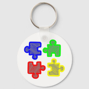 Puzzleteile jigsaw puzzle key ring