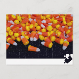 Puzzling Candy Corn Postcard