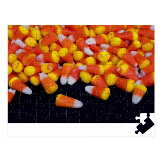 Puzzling Candy Corn Postcard