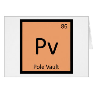 Pv - Pole Vault Track and Field Chemistry Symbol