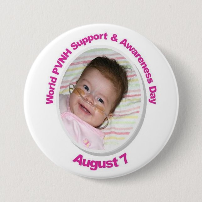 PVNH Disorder Awareness Button with Ella (Front)
