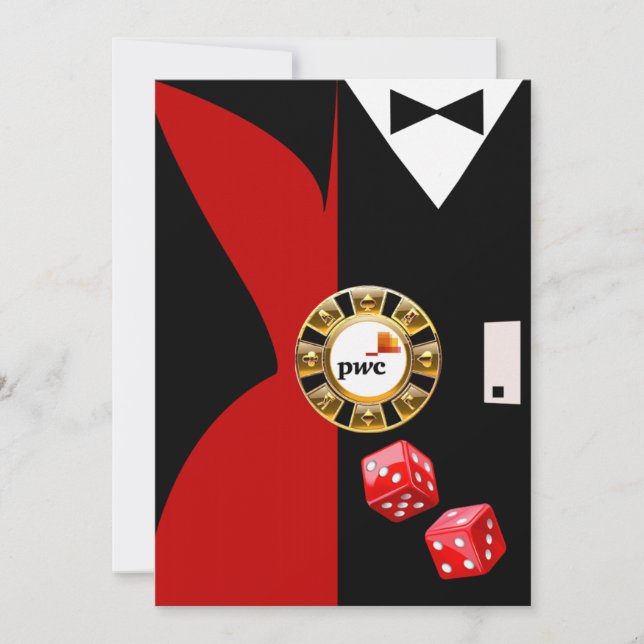 PwC Casino Royale Vegas Swank Dinner Dance Invitation (Front)