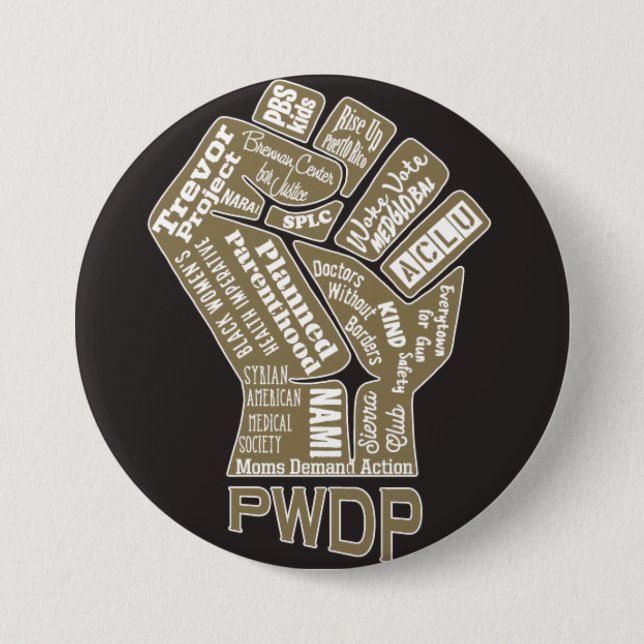 PWDP fist button pin (Front)