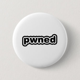 pwned 6 cm round badge