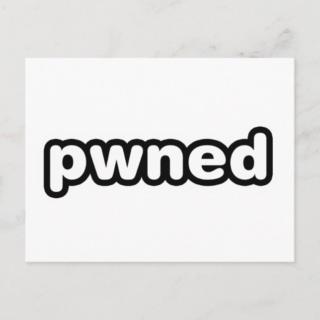 pwned - gamer gaming owned video games postcard (Front)