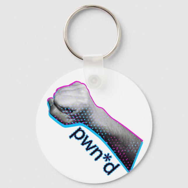 Pwned Gamer Tshirt Key Ring (Front)