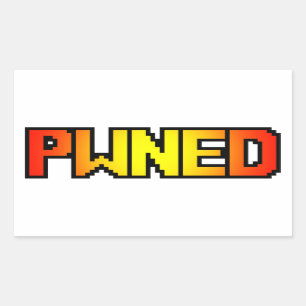PWNED RECTANGULAR STICKER