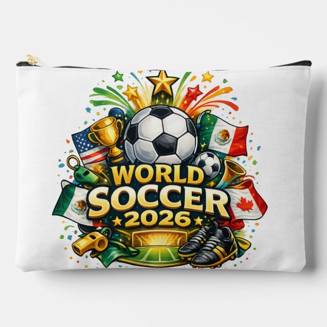 Pworld soccer 2026 soccer football  accessory pouch (Front)