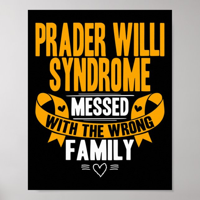 Pws Awareness - Prader Willi Syndrome  Poster (Front)