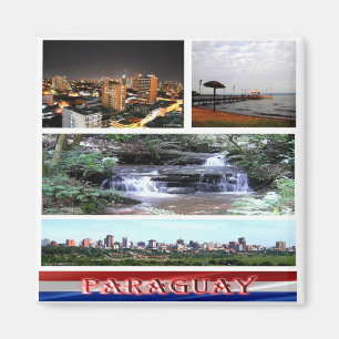 PY - Paraguay - Mosaic Collage Magnet