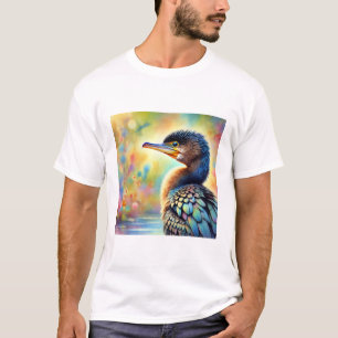 Pygmy Cormorant 270824AREF140 - Watercolor T-Shirt