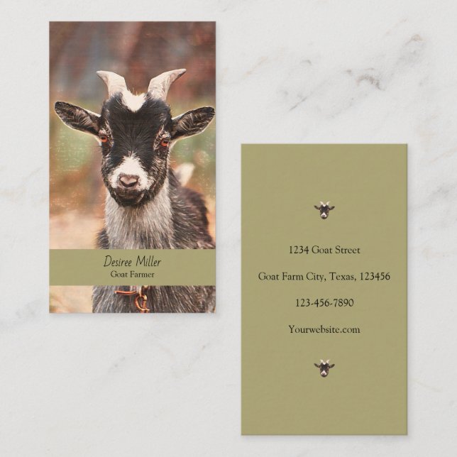 Pygmy Goat Country Farm Business Card (Front/Back)