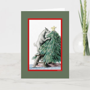 Pygmy Goat Sketch  Christmas Card