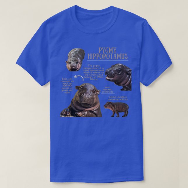Pygmy Hippopotamus Fun Fact  T-Shirt (Design Front)