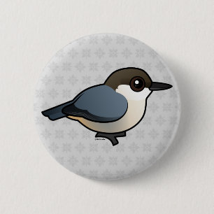 Pygmy Nuthatch 6 Cm Round Badge