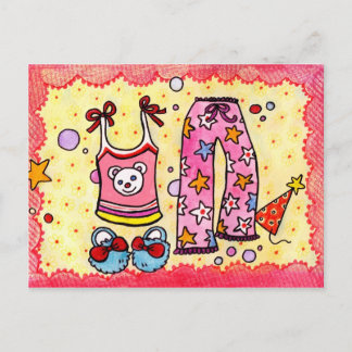 Pyjama Party Postcard