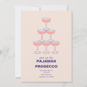 Pyjamas and Prosecco Party Invitation