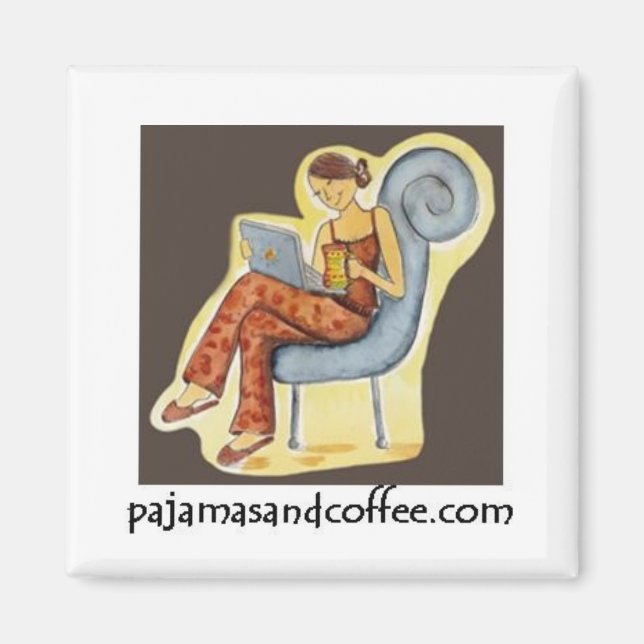 Pyjamas & Coffee magnet (Front)