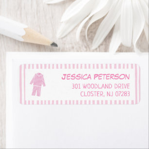 Pyjamas Girl Birthday Party Return Address