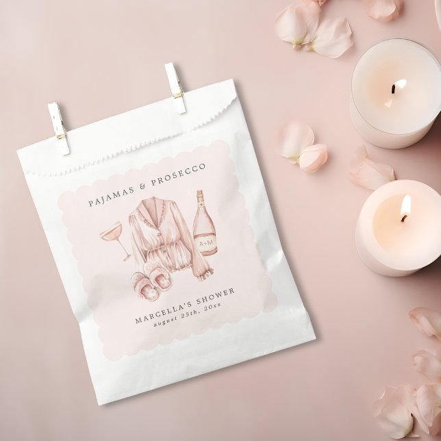 Pyjamas & Prosecco Bridal Shower Bachelorette Favour Bags (Creator Uploaded)