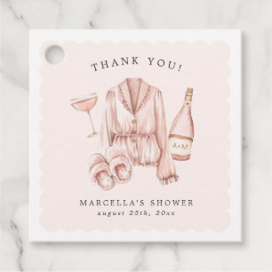 Pyjamas & Prosecco Bridal Shower Bachelorette Favour Tags