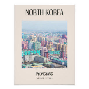 Pyongyang North Korea Travel Poster DPRK