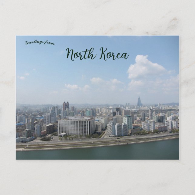 Pyongyang Western View North Korea Postcard (Front)