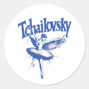 Pyotr Ilyich Tchaikovsky, SWAN LAKE Classic Round Sticker