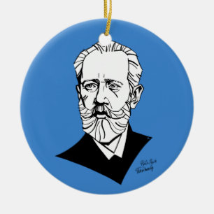 Pyotr Tchaikovsky Ceramic Tree Decoration