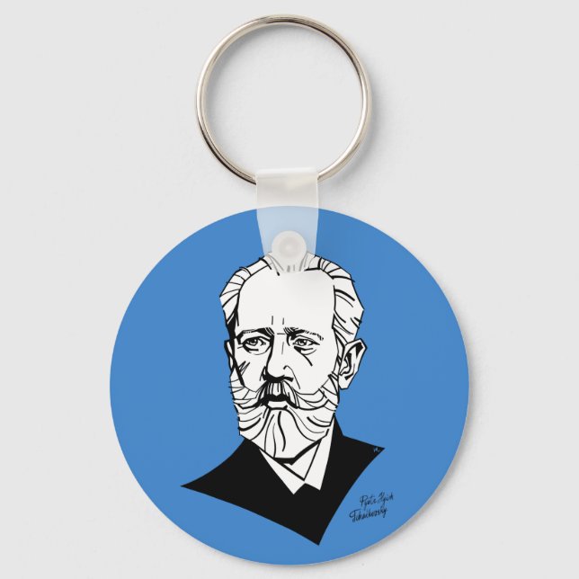 Pyotr Tchaikovsky Key Ring (Front)