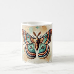 Pyralid Moth Dorsal View 310824IREF246 - Watercolo Coffee Mug