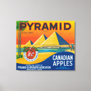 Pyramid Apple Label - Penticton B.C. Canada Canvas Print