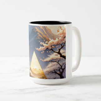 Pyramid Blossom  Two-Tone Coffee Mug