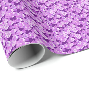 Pyramid crystals, purple wrapping paper