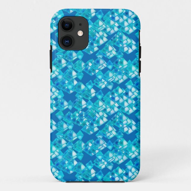 Pyramid crystals, turquoise and blue Case-Mate iPhone case (Back)