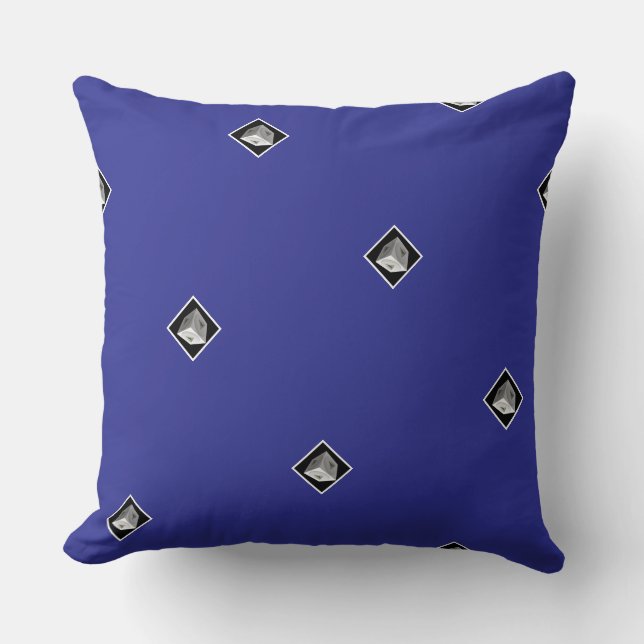 Pyramid Cube Repeat Deep Blue     Cushion (Front)