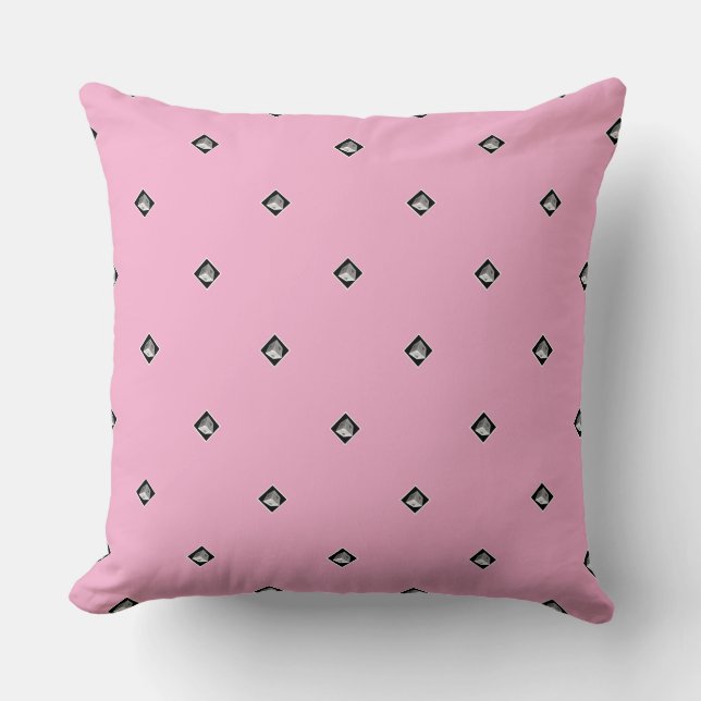 Pyramid Cube Repeat Pale Pink          Cushion (Front)