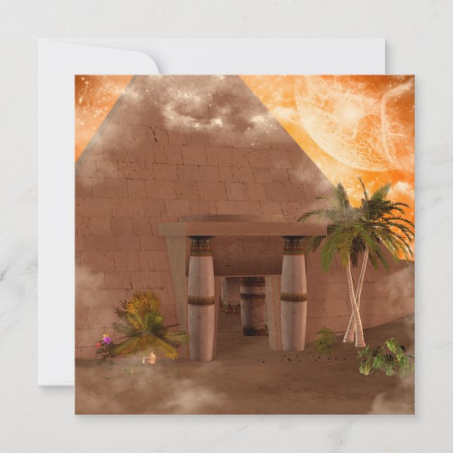 Pyramid in the sunset invitation (Front)