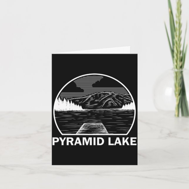 Pyramid lake nevada funny fishing camping summer card (Front)