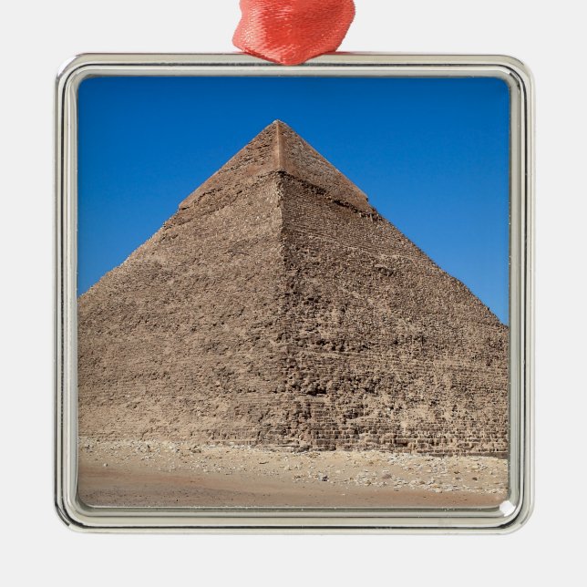 Pyramid of Cheops - Cairo, Egypt Metal Tree Decoration (Front)