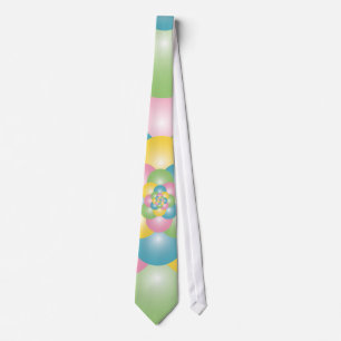 Pyramid of colourful balloons tie