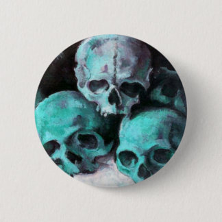 Pyramid of Skulls After Cezanne 6 Cm Round Badge