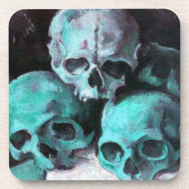 Pyramid of Skulls After Cezanne Coaster (Front)