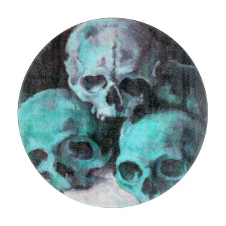 Pyramid of Skulls After Cezanne Cutting Board