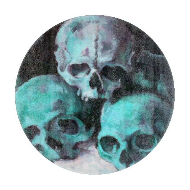 Pyramid of Skulls After Cezanne Cutting Board (Front)