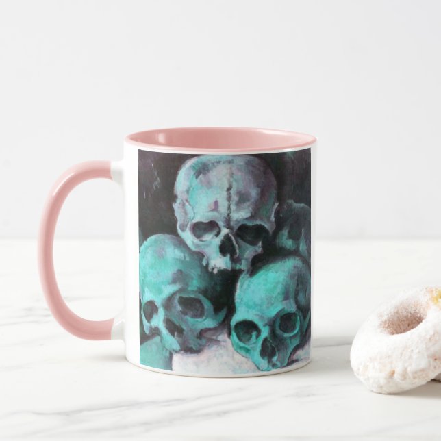 Pyramid of Skulls After Cezanne Mug (With Donut)
