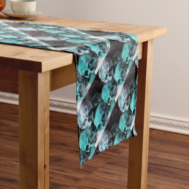 Pyramid of Skulls After Cezanne Short Table Runner (In Situ)
